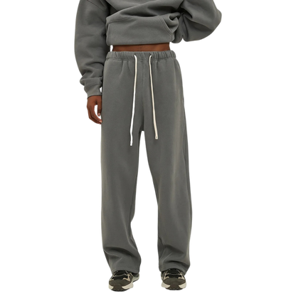 GRAY STREETWEAR UNISEX FLEECE PANTS