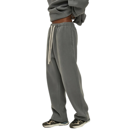 GRAY STREETWEAR UNISEX FLEECE PANTS
