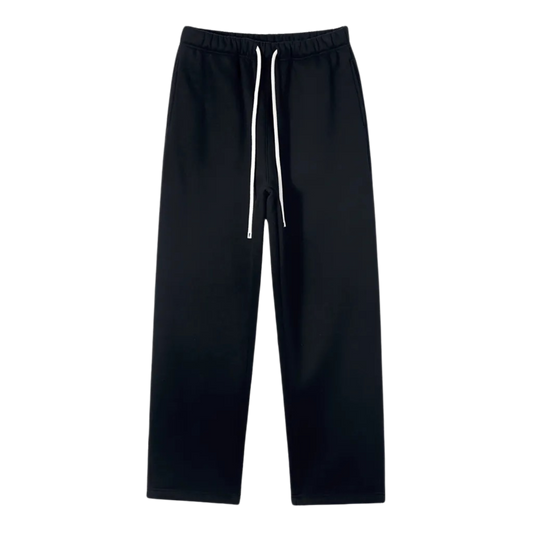 BLACK STREETWEAR UNISEX FLEECE PANTS