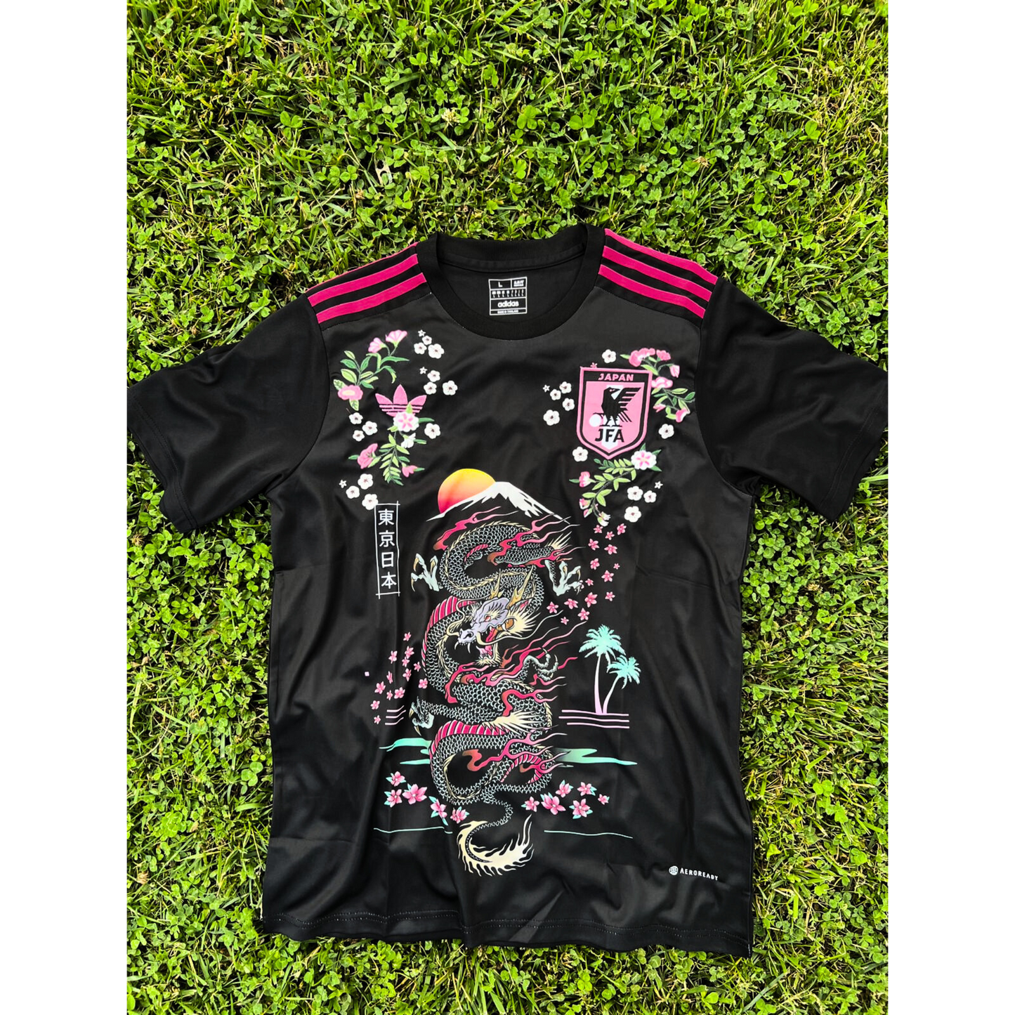 Japan Dragon Cherry Blossom Flower embroidered jersey🌸⚽