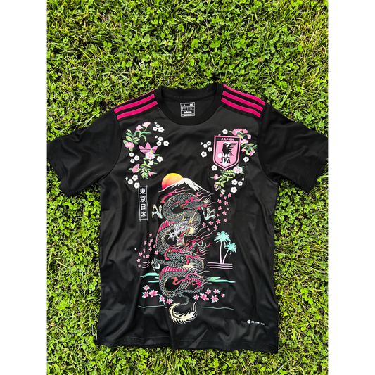 Japan Dragon Cherry Blossom Flower embroidered jersey🌸⚽