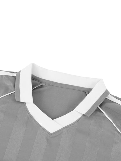 Shadow Stripe Collared Soccer Jersey – Unisex Sportswear